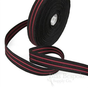 BRUNO 1" Wide Metallic Black Military-Style Trim