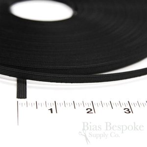 1/4" Wide High Density Black & White Rigilene Sew-Through Polyester Boning