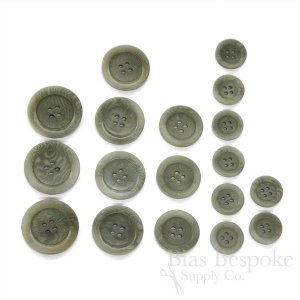 GAGE Chic Sage Gray Corozo Buttons, Made in Italy