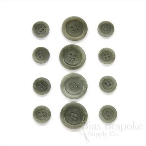 GAGE Chic Sage Gray Corozo Buttons, Made in Italy