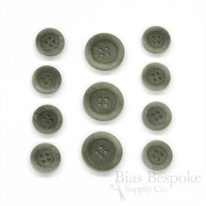 GAGE Chic Sage Gray Corozo Buttons, Made in Italy