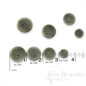 GAGE Chic Sage Gray Corozo Buttons, Made in Italy