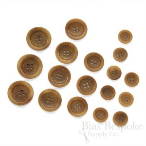 GAGE Chic Spice Brown Corozo Suit and Overcoat Buttons, Made in Italy