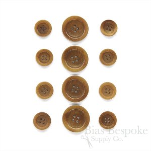 GAGE Chic Spice Brown Corozo Suit and Overcoat Buttons, Made in Italy