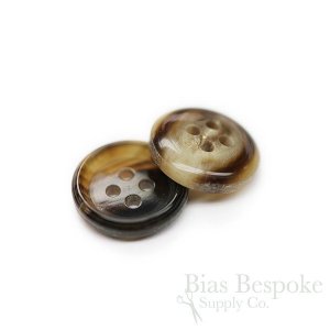 ELLIS Tiger Brown First-Class Genuine Horn Suit Buttons, Made in Germany