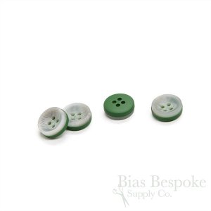 Pale Gray Shirt Buttons with Colorful Backs, Made in Italy