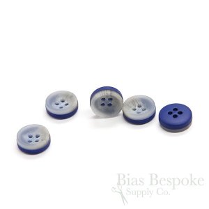Pale Gray Shirt Buttons with Colorful Backs, Made in Italy