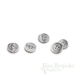 Natural-Look Double Rim Shirt Buttons, Made in Italy