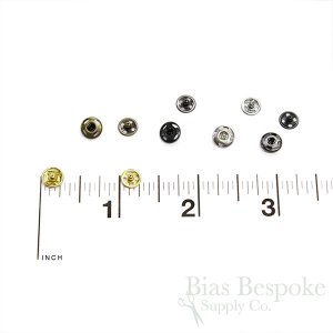 KO Sew On Metal Snaps, Size 3/0 (7mm)