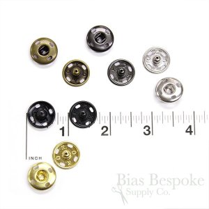 KO Sew On Metal Snaps, Size 4 (17mm)