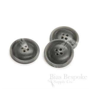 SIANO Matte Dark Gray Convex Buttons for Suits and Coats, Made in Italy