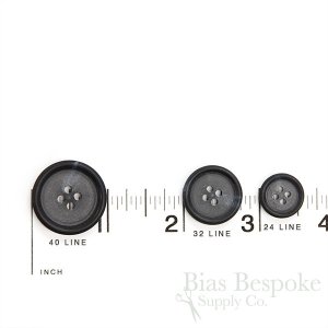 ROSS Double-Matte Blue Black Buttons for Suits and Coats, Made in Italy