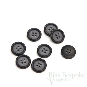 ROSS Double-Matte Blue Black Buttons for Suits and Coats, Made in Italy