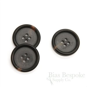 ROSS Double-Matte Brown Black Buttons for Suits and Coats, Made in Italy