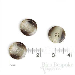 Brown-Gray-Tan Horn-Effect Overcoat Buttons, Made in Germany