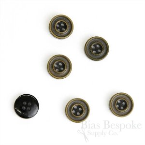 Thick Green-Brown Buttons, Made in Germany
