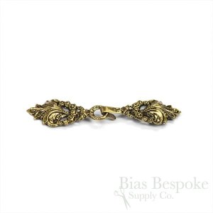 SIDONIE Charming Antique Finish Clasp, 2 3/4", Made in France