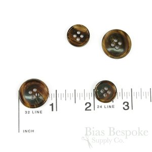 ELLIS Dark Tiger Brown Genuine Horn Suit Buttons, Made in Germany