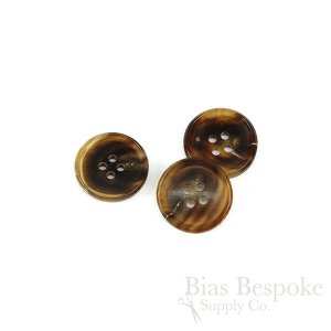 ELLIS Dark Tiger Brown Genuine Horn Suit Buttons, Made in Germany