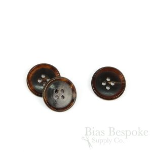 ELLIS Dark Reddish Brown Genuine Horn Suit Buttons, Made in Germany