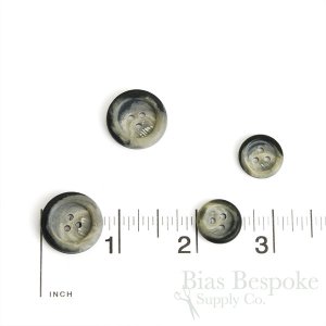Gray 3-Hole Stone-Effect Suit Buttons, Made in Germany