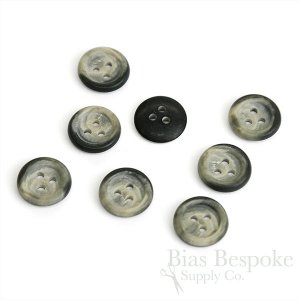 Gray 3-Hole Stone-Effect Suit Buttons, Made in Germany