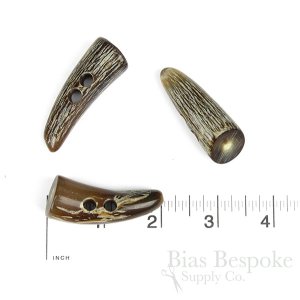 Medium Brown Real Horn Toggle Buttons, Made in Germany