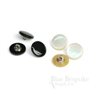 PERON Genuine Mother of Pearl Shank-Back Buttons, Made in Italy
