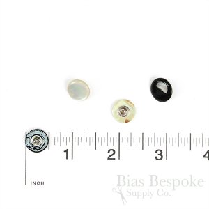 PERON Genuine Mother of Pearl Shank-Back Buttons, Made in Italy