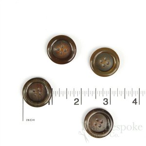 WATSON Extra Thick Cool Brown Buffalo Horn Coat Buttons, Made in Germany