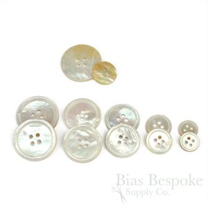 TITO Genuine Mother of Pearl Buttons for Suits & Coats, Made in Italy