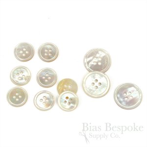 TITO Genuine Mother of Pearl Buttons for Suits & Coats, Made in Italy