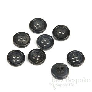 VERDAD Blue Black Genuine Horn Suit Buttons, Made in Germany