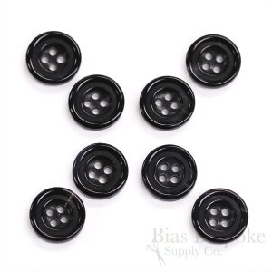 VERDAD Black Genuine Horn Suit Buttons, Made in Germany