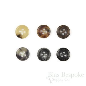ZAIRE Horn-Effect Shirt Buttons, Made in Italy