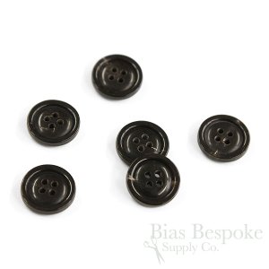 DOYLE Genuine Horn Brownish Black Suit Buttons in Four Sizes, Made in Germany