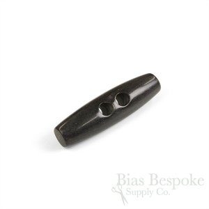 Elegant Brown-Black Buffalo Horn Toggle Buttons, Made in Germany