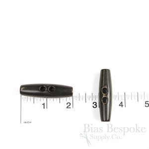 Elegant Brown-Black Buffalo Horn Toggle Buttons, Made in Germany