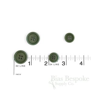 LUCA Classic Matte Fir Green Corozo Suit Buttons, Made in Italy