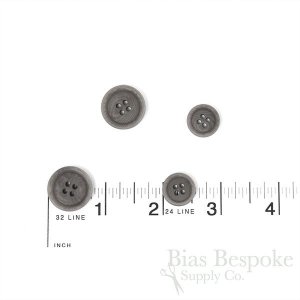 LUCA Classic Matte Dolphin Gray Corozo Suit Buttons, Made in Italy