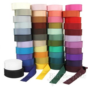 VERA 2 3/4" Cotton & Viscose Petersham Grosgrain Ribbon, Made in Italy