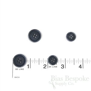 LUCA Classic Matte Navy Blue Corozo Suit Buttons, Made in Italy