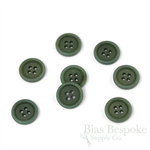 LUCA Classic Matte Fir Green Corozo Suit Buttons, Made in Italy