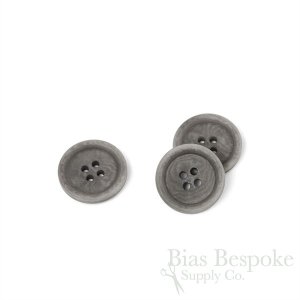 LUCA Classic Matte Dolphin Gray Corozo Suit Buttons, Made in Italy