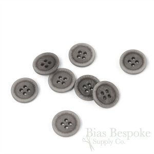 LUCA Classic Matte Dolphin Gray Corozo Suit Buttons, Made in Italy