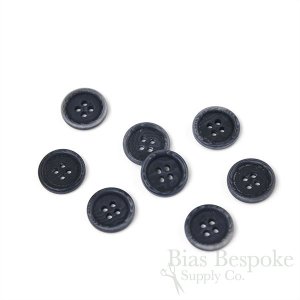 LUCA Classic Matte Navy Blue Corozo Suit Buttons, Made in Italy