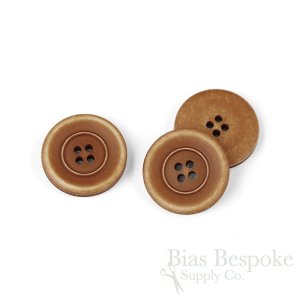 BRONKO Cinnamon Brown Matte Buttons for Suits & Overcoats, Made in Italy
