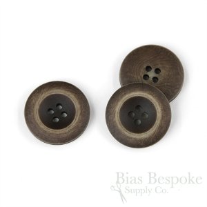 BLAKE Matte Dark Brown Vintage-Look Suit and Coat Buttons, Made in Italy