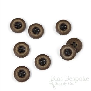 BLAKE Matte Dark Brown Vintage-Look Suit and Coat Buttons, Made in Italy