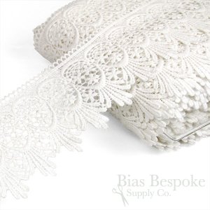 3" Wide Off-White Cotton Lace Edging
